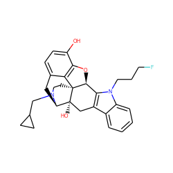 Oc1ccc2c3c1O[C@H]1c4c(c5ccccc5n4CCCF)C[C@@]4(O)[C@@H](C2)N(CC2CC2)CC[C@]314 ZINC000028013803