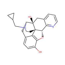 Oc1ccc2c3c1O[C@H]1c4ncccc4C[C@@]4(O)[C@@H](C2)N(CC2CC2)CC[C@]314 ZINC000013487529