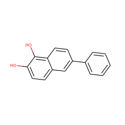 Oc1ccc2cc(-c3ccccc3)ccc2c1O ZINC000053313097