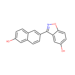 Oc1ccc2cc(-c3noc4ccc(O)cc34)ccc2c1 ZINC000012353761