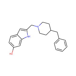 Oc1ccc2cc(CN3CCC(Cc4ccccc4)CC3)[nH]c2c1 ZINC000035259661