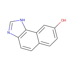 Oc1ccc2ccc3nc[nH]c3c2c1 ZINC000013281671