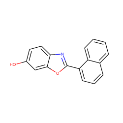 Oc1ccc2nc(-c3cccc4ccccc34)oc2c1 ZINC000012353755