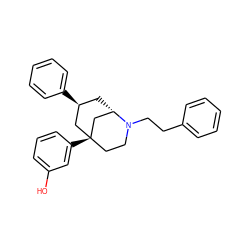 Oc1cccc([C@@]23CCN(CCc4ccccc4)[C@@H](C[C@H](c4ccccc4)C2)C3)c1 ZINC000096910733