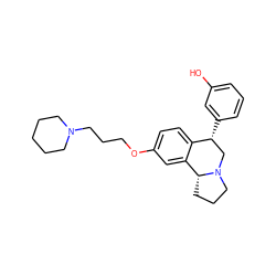 Oc1cccc([C@@H]2CN3CCC[C@@H]3c3cc(OCCCN4CCCCC4)ccc32)c1 ZINC000028886006