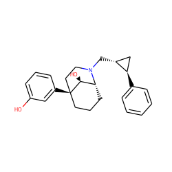 Oc1cccc([C@]23CCC[C@H]([C@@H]2O)N(C[C@@H]2C[C@H]2c2ccccc2)CC3)c1 ZINC001772608906