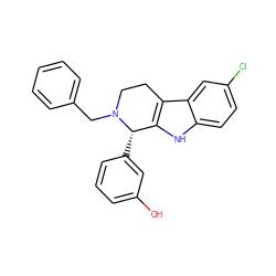 Oc1cccc([C@H]2c3[nH]c4ccc(Cl)cc4c3CCN2Cc2ccccc2)c1 ZINC000049802867