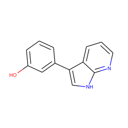 Oc1cccc(-c2c[nH]c3ncccc23)c1 ZINC000063539796