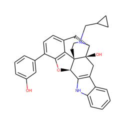 Oc1cccc(-c2ccc3c4c2O[C@@H]2c5[nH]c6ccccc6c5C[C@@]5(O)[C@@H](C3)N(CC3CC3)CC[C@]425)c1 ZINC000028523243