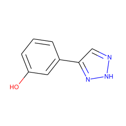 Oc1cccc(-c2cn[nH]n2)c1 ZINC000000009120