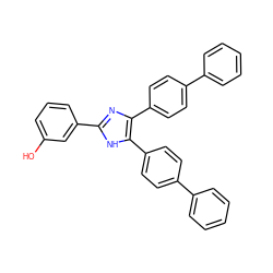 Oc1cccc(-c2nc(-c3ccc(-c4ccccc4)cc3)c(-c3ccc(-c4ccccc4)cc3)[nH]2)c1 ZINC000006028400