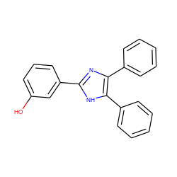 Oc1cccc(-c2nc(-c3ccccc3)c(-c3ccccc3)[nH]2)c1 ZINC000000091299