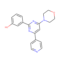 Oc1cccc(-c2nc(-c3ccncc3)cc(N3CCOCC3)n2)c1 ZINC000066261963