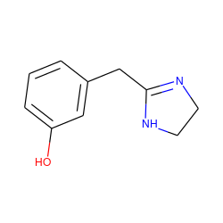 Oc1cccc(CC2=NCCN2)c1 ZINC000013779794