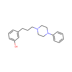 Oc1cccc(CCCN2CCN(c3ccccc3)CC2)c1 ZINC000062184360