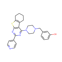 Oc1cccc(CN2CCN(c3nc(-c4ccncc4)nc4sc5c(c34)CCCC5)CC2)c1 ZINC000223660703