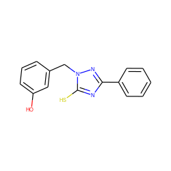 Oc1cccc(Cn2nc(-c3ccccc3)nc2S)c1 ZINC000013536801