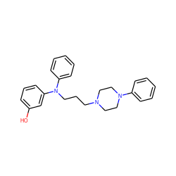 Oc1cccc(N(CCCN2CCN(c3ccccc3)CC2)c2ccccc2)c1 ZINC000169339950