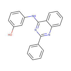 Oc1cccc(Nc2nc(-c3ccccc3)nc3ccccc23)c1 ZINC000000065033