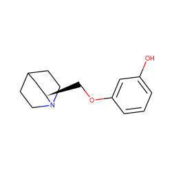 Oc1cccc(OC[C@@H]2CC3CCN2CC3)c1 ZINC000034218059