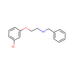 Oc1cccc(OCCNCc2ccccc2)c1 ZINC000012355952