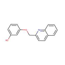 Oc1cccc(OCc2ccc3ccccc3n2)c1 ZINC000026507963