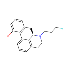 Oc1cccc2c1-c1cccc3c1[C@@H](C2)N(CCCF)CC3 ZINC000066103689