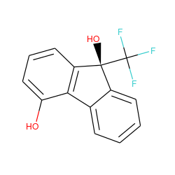 Oc1cccc2c1-c1ccccc1[C@@]2(O)C(F)(F)F ZINC000144697728