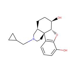 Oc1cccc2c1O[C@H]1[C@H](O)CC[C@@H]3CN(CC4CC4)CC[C@@]231 ZINC000026843427