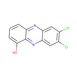 Oc1cccc2nc3cc(Cl)c(Cl)cc3nc12 ZINC000072109902