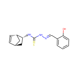 Oc1ccccc1/C=N/NC(=S)N[C@@H]1C[C@H]2C=C[C@H]1C2 ZINC000100241807