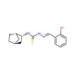 Oc1ccccc1/C=N/NC(=S)N[C@@H]1C[C@H]2CC[C@H]1C2 ZINC000102931979