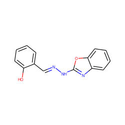 Oc1ccccc1/C=N/Nc1nc2ccccc2o1 ZINC000003909452