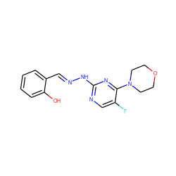 Oc1ccccc1/C=N/Nc1ncc(F)c(N2CCOCC2)n1 ZINC000006222261