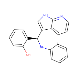 Oc1ccccc1[C@@H]1Nc2ccccc2-c2ccnc3[nH]cc1c23 ZINC000045337202