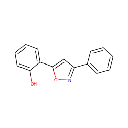 Oc1ccccc1-c1cc(-c2ccccc2)no1 ZINC000013130481