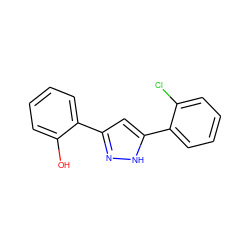 Oc1ccccc1-c1cc(-c2ccccc2Cl)[nH]n1 ZINC000013130589