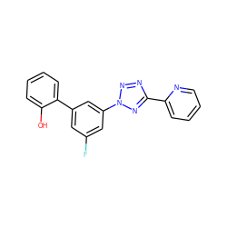 Oc1ccccc1-c1cc(F)cc(-n2nnc(-c3ccccn3)n2)c1 ZINC000028396062