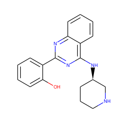 Oc1ccccc1-c1nc(N[C@@H]2CCCNC2)c2ccccc2n1 ZINC000066112053