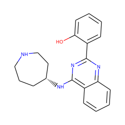 Oc1ccccc1-c1nc(N[C@@H]2CCCNCC2)c2ccccc2n1 ZINC000059283053