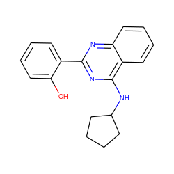 Oc1ccccc1-c1nc(NC2CCCC2)c2ccccc2n1 ZINC000012475393