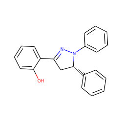 Oc1ccccc1C1=NN(c2ccccc2)[C@H](c2ccccc2)C1 ZINC000013121807