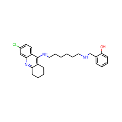 Oc1ccccc1CNCCCCCCNc1c2c(nc3cc(Cl)ccc13)CCCC2 ZINC000095558755