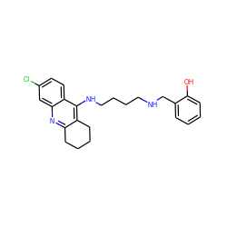 Oc1ccccc1CNCCCCNc1c2c(nc3cc(Cl)ccc13)CCCC2 ZINC000095558267