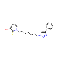 Oc1cccn(CCCCCCCn2cc(-c3ccccc3)nn2)c1=S ZINC000103255697