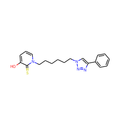 Oc1cccn(CCCCCCn2cc(-c3ccccc3)nn2)c1=S ZINC000103256547