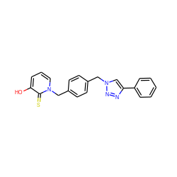 Oc1cccn(Cc2ccc(Cn3cc(-c4ccccc4)nn3)cc2)c1=S ZINC000169687795