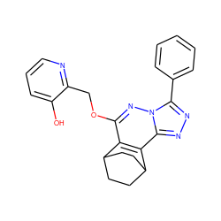 Oc1cccnc1COc1nn2c(-c3ccccc3)nnc2c2c1C1CCC2CC1 ZINC000013610257