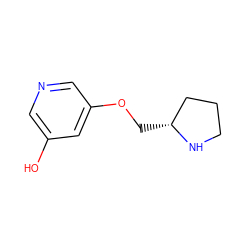 Oc1cncc(OC[C@@H]2CCCN2)c1 ZINC000473095198