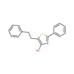 Oc1nc(-c2ccccc2)sc1CCc1ccccc1 ZINC000013822594